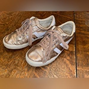 Lightly worn Gola x J Crew collab gold sneakers